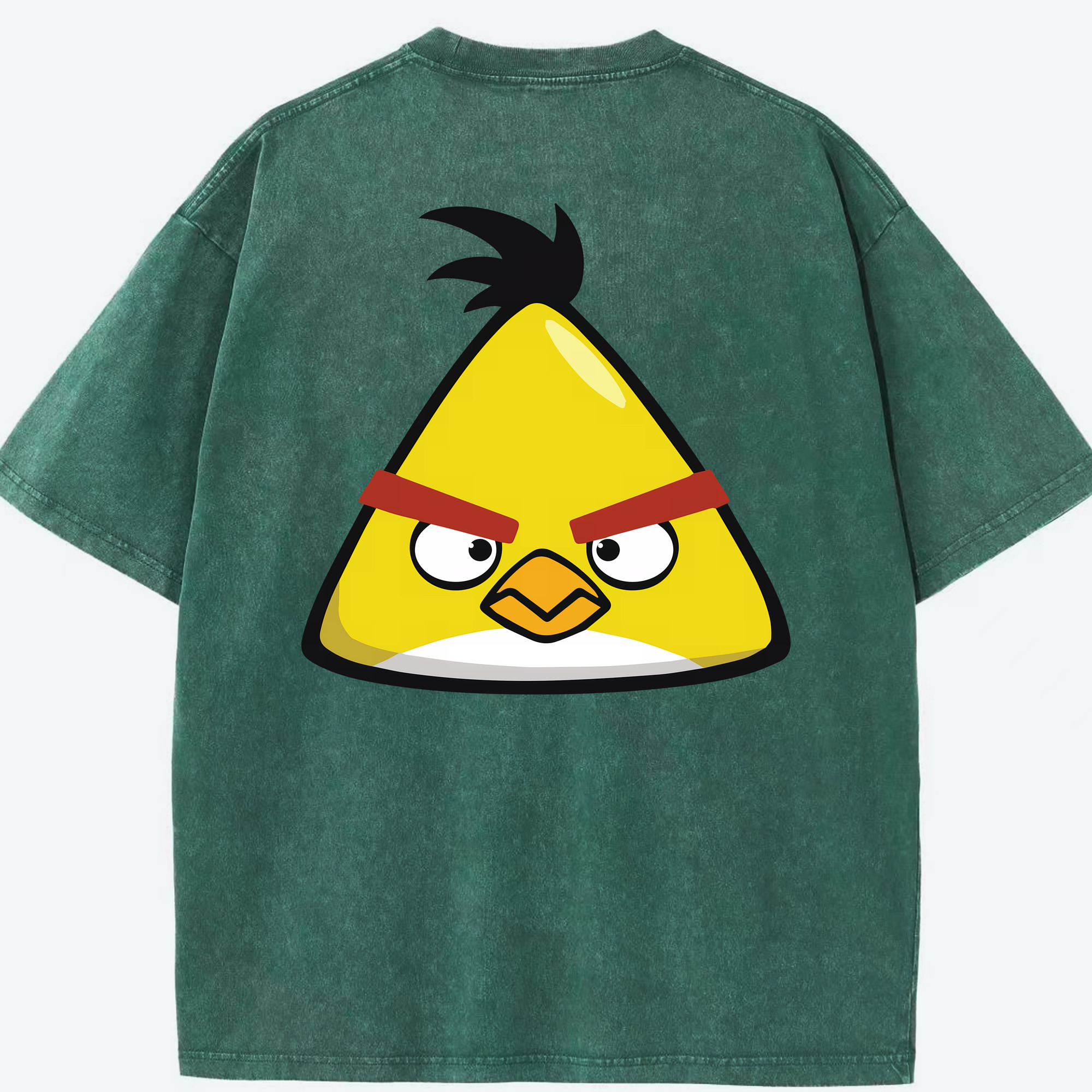 （画像用） Angry Birds アングリーバード 綿100% ヴィンテージ風 半袖Tシャツ（背面プリント）